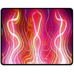 Fire Flames Abstract Background Fleece Blanket (medium)  by Simbadda