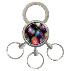 Soft Balls In Color Behind Glass Tile 3-ring Key Chains by Simbadda