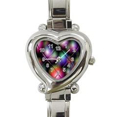 Soft Balls In Color Behind Glass Tile Heart Italian Charm Watch by Simbadda