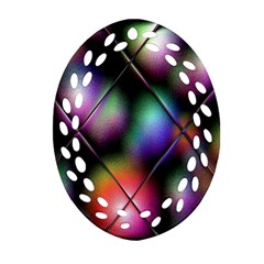 Soft Balls In Color Behind Glass Tile Ornament (oval Filigree)