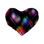 Soft Balls In Color Behind Glass Tile Standard 16  Premium Heart Shape Cushions Back