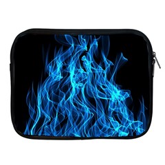 Digitally Created Blue Flames Of Fire Apple Ipad 2/3/4 Zipper Cases by Simbadda