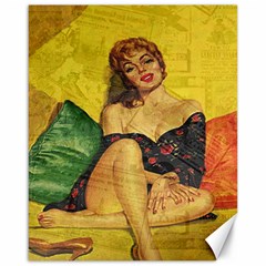 Pin Up Girl  Canvas 16  X 20   by Valentinaart