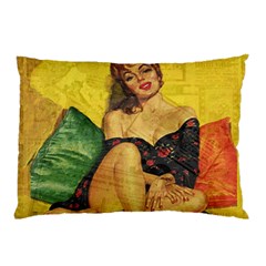 Pin Up Girl  Pillow Case (two Sides) by Valentinaart