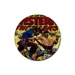 Western Thrillers Rubber Coaster (round)  by Valentinaart