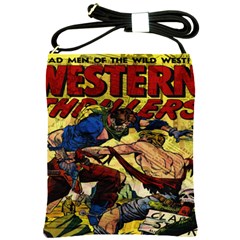 Western Thrillers Shoulder Sling Bags by Valentinaart