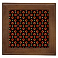 Dollar Sign Graphic Pattern Framed Tiles by dflcprints