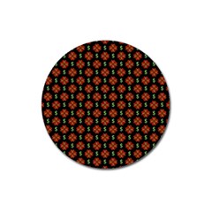 Dollar Sign Graphic Pattern Magnet 3  (round) by dflcprints