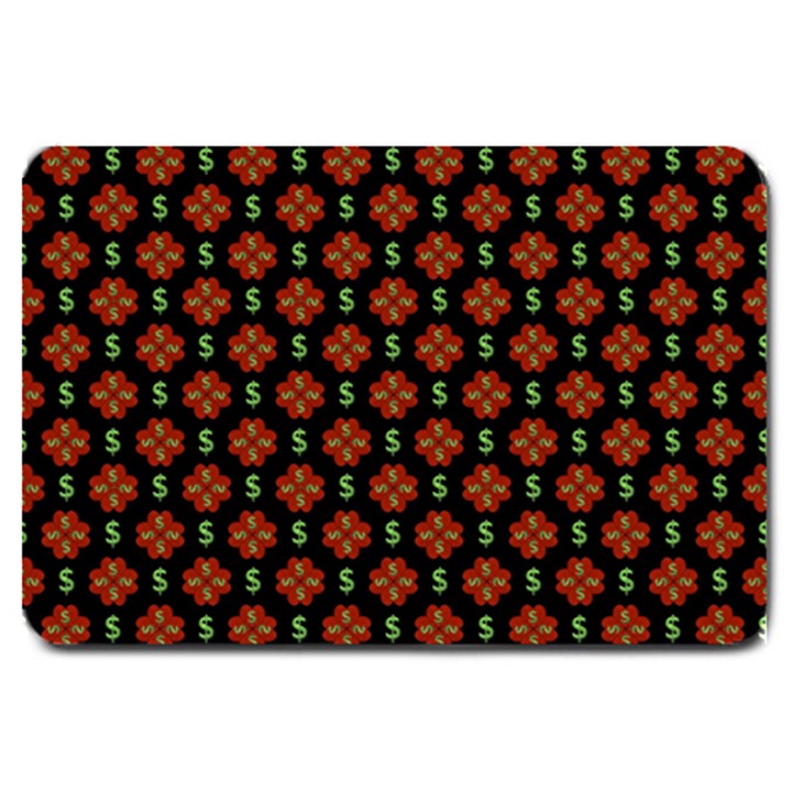 Dollar Sign Graphic Pattern Large Doormat 