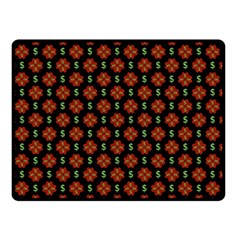 Dollar Sign Graphic Pattern Double Sided Fleece Blanket (small)  by dflcprints