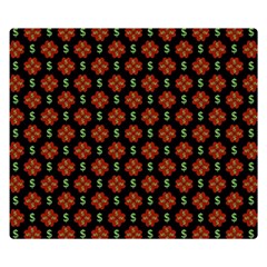 Dollar Sign Graphic Pattern Double Sided Flano Blanket (small)  by dflcprints