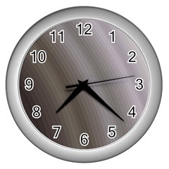 Fractal Background With Grey Ripples Wall Clocks (silver) 