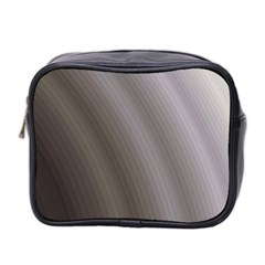 Fractal Background With Grey Ripples Mini Toiletries Bag 2-side by Simbadda