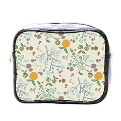 Floral Kraft Seamless Pattern Mini Toiletries Bags by Simbadda