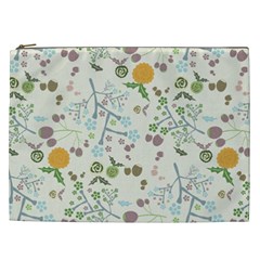 Floral Kraft Seamless Pattern Cosmetic Bag (xxl)  by Simbadda