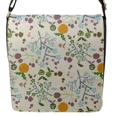 Floral Kraft Seamless Pattern Flap Messenger Bag (s) by Simbadda