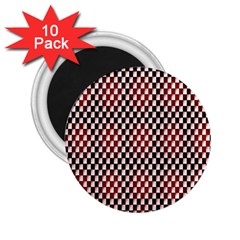 Squares Red Background 2 25  Magnets (10 Pack)  by Simbadda