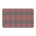 Squares Red Background Magnet (Rectangular) Front