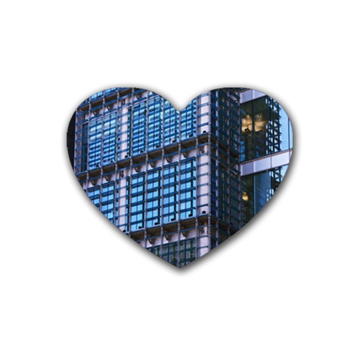 Modern Business Architecture Rubber Coaster (Heart) 