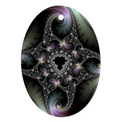 Magic Swirl Oval Ornament (Two Sides)