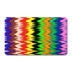 Colorful Liquid Zigzag Stripes Background Wallpaper Magnet (rectangular) by Simbadda