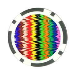 Colorful Liquid Zigzag Stripes Background Wallpaper Poker Chip Card Guard by Simbadda