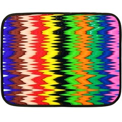 Colorful Liquid Zigzag Stripes Background Wallpaper Double Sided Fleece Blanket (mini)  by Simbadda