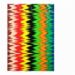 Colorful Liquid Zigzag Stripes Background Wallpaper Small Garden Flag (two Sides) by Simbadda