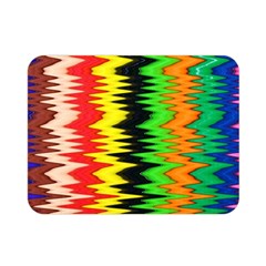 Colorful Liquid Zigzag Stripes Background Wallpaper Double Sided Flano Blanket (mini)  by Simbadda
