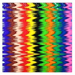 Colorful Liquid Zigzag Stripes Background Wallpaper Large Satin Scarf (square) by Simbadda