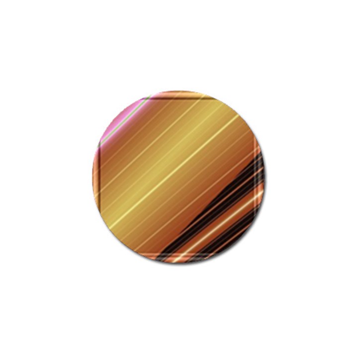 Diagonal Color Fractal Stripes In 3d Glass Frame Golf Ball Marker