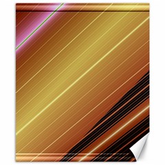 Diagonal Color Fractal Stripes In 3d Glass Frame Canvas 8  X 10  by Simbadda