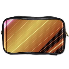 Diagonal Color Fractal Stripes In 3d Glass Frame Toiletries Bags 2-side by Simbadda