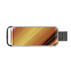 Diagonal Color Fractal Stripes In 3d Glass Frame Portable Usb Flash (one Side) by Simbadda