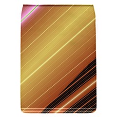 Diagonal Color Fractal Stripes In 3d Glass Frame Flap Covers (s)  by Simbadda
