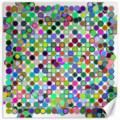 Colorful Dots Balls On White Background Canvas 12  X 12   by Simbadda