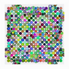 Colorful Dots Balls On White Background Medium Glasses Cloth (2-side) by Simbadda