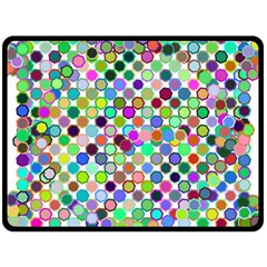 Colorful Dots Balls On White Background Fleece Blanket (large) 