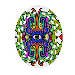Abstract Shape Doodle Thing Oval Filigree Ornament (two Sides) by Simbadda