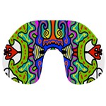 Abstract Shape Doodle Thing Travel Neck Pillows Back