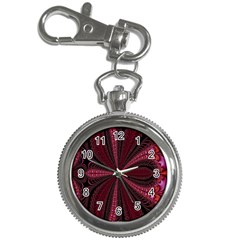 Red Ribbon Effect Newtonian Fractal Key Chain Watches by Simbadda