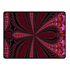 Red Ribbon Effect Newtonian Fractal Double Sided Fleece Blanket (small)  by Simbadda