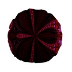 Red Ribbon Effect Newtonian Fractal Standard 15  Premium Flano Round Cushions Back