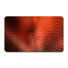 Background Technical Design With Orange Colors And Details Magnet (Rectangular)