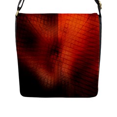 Background Technical Design With Orange Colors And Details Flap Messenger Bag (L) 