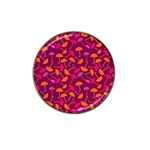 Umbrella Seamless Pattern Pink Lila Hat Clip Ball Marker (10 pack) Front