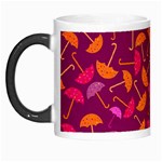 Umbrella Seamless Pattern Pink Lila Morph Mugs Left