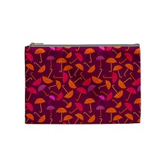 Umbrella Seamless Pattern Pink Lila Cosmetic Bag (medium)  by Simbadda