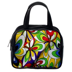 Colorful Textile Background Classic Handbags (one Side) by Simbadda