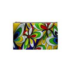 Colorful Textile Background Cosmetic Bag (small)  by Simbadda